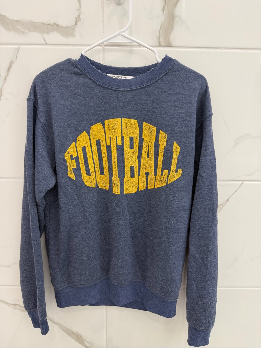 Women’s Maize and Blue 'Football' Pullover Sweatshirt